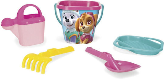 Wader Paw Patrol Beach Bucket Set with Accessories made of Plastic 17.5cm 5pcs