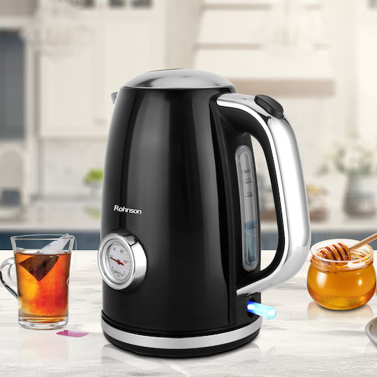 Rohnson Nostalgia Βραστήρας 1.7lt 2200W Μαύρος