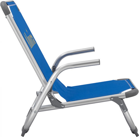 HomeMarkt Small Chair Beach Aluminium with High Back Orange 56x70x66cm