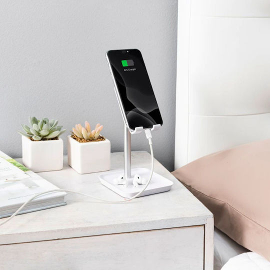Kikkerland Perfect Phone Stand Desk Stand for Mobile Phone in White Colour