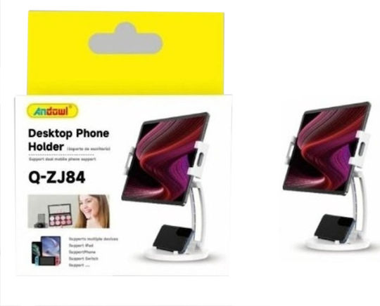Andowl Q-ZJ84 Desk Stand for Mobile Phone in White Colour