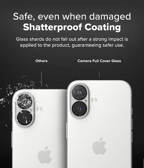 Ringke Protecție Cameră Tempered Glass Transparent pentru iPhone 16, iPhone 16 Plus