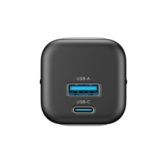 Havit Φορτιστής Χωρίς Καλώδιο GaN με Θύρα USB-A και Θύρα USB-C 20W Μαύρος (UC220)