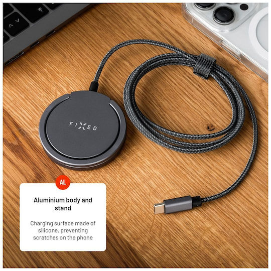 Fixed Φορτιστής Magsafe 15W Γκρι (MagPad)
