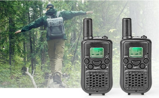Nedis WLTK0500BK Безжичен Трансивър PMR с Монохромен Екран Комплект 2бр В Черен Цвят