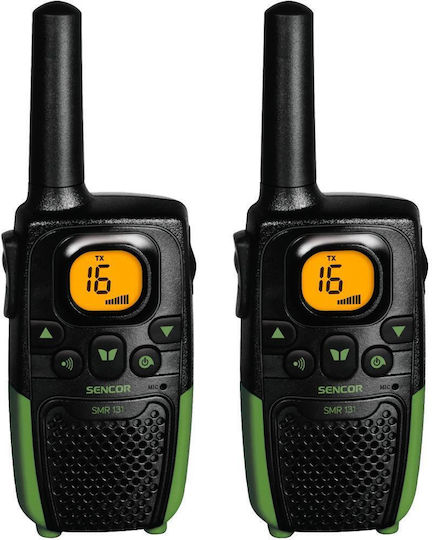 Sencor FT0666 Walkie Talkie 0.5W with Monochrome Display Black / Green 2pcs