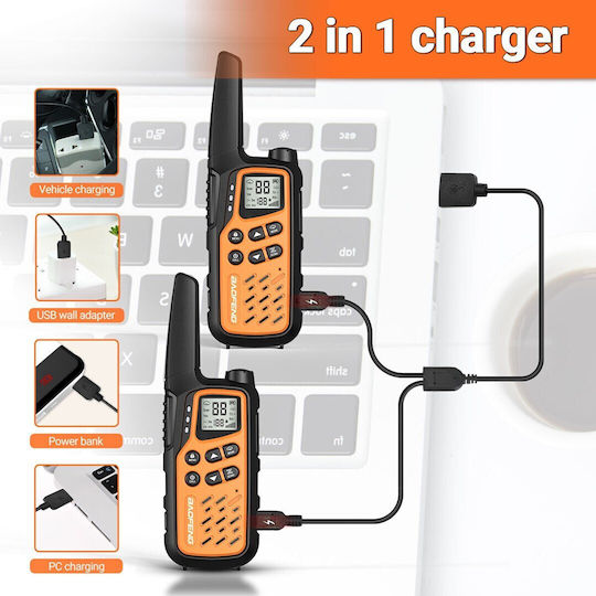 Baofeng Bf-t25e Wireless Transceiver PMR 0.5W with Monochrome Screen In Orange Color