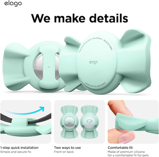 Elago Ribbon Pet Collar Case Θήκη Premium Σιλικόνης Apple Airtag Κολάρο Κατοικιδίων Mint Eat-ribbon-pet-mt Eat-ribbon-pet-mt