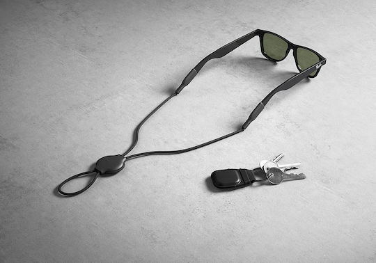 Nomad Keychain Schlüsselbund-Etui Leder für AirTag in Schwarz Farbe