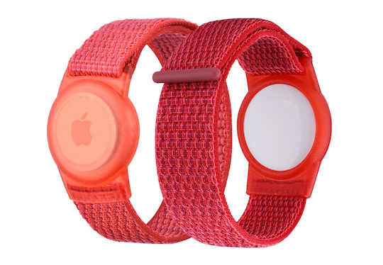 Carcasă Curea Compatibilă Apple Airtag Roșu