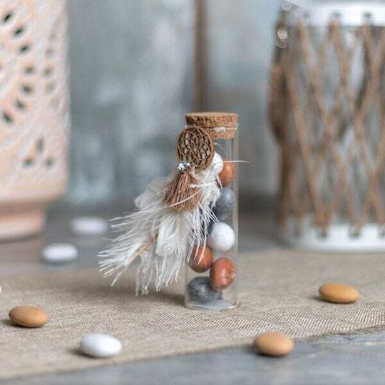 Faitakis Pack Wood Decorative Element for Wedding Favors Brown 1pcs