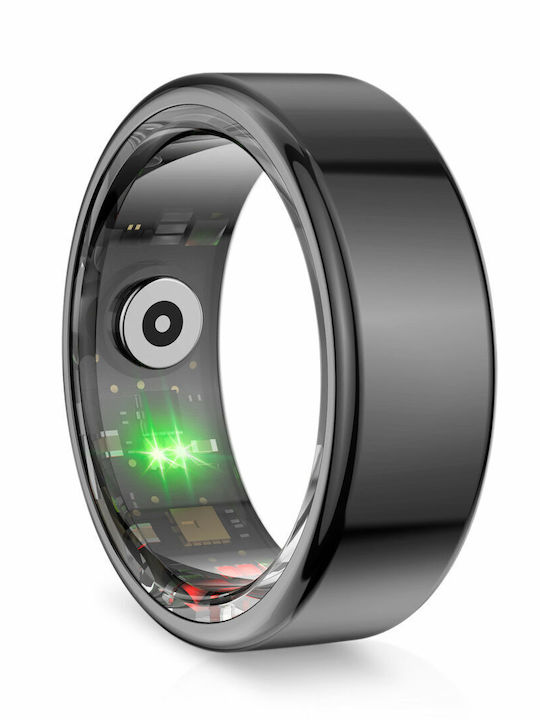 Ksix Saturn Smart Ring 21.4mm Wasserdicht mit Pulsmesser Schwarz