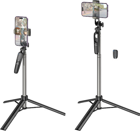 Hoco K19 Soul Live Broadcast Selfie Stick με Bluetooth Μαύρο
