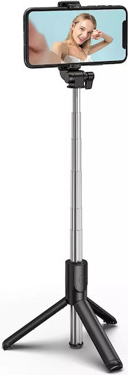 Hurtel Selfie Stick with Bluetooth & Remote Control Black