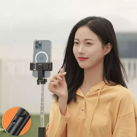 Hurtel Selfie Stick with Bluetooth & Remote Control Black