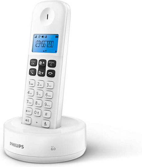 Philips D1611 Cordless Phone with Greek Menu White / Red