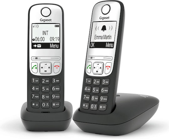 Gigaset A690A Duo Cordless Phone with Greek Menu Black