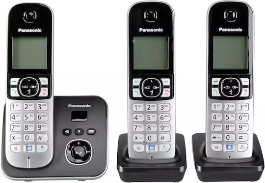 Panasonic KX-TG6823 Cordless Phone Trio Black