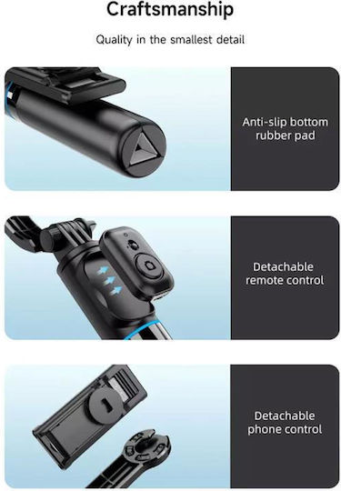 Devia Life Creation C10 Selfie-Stick Handy-Stative Bluetooth-Schwarz