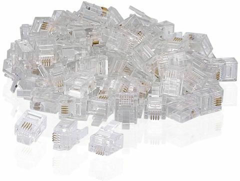 Cablexpert Ακροδεκτης Βυσμα 6p4c 100 Τεμαχια