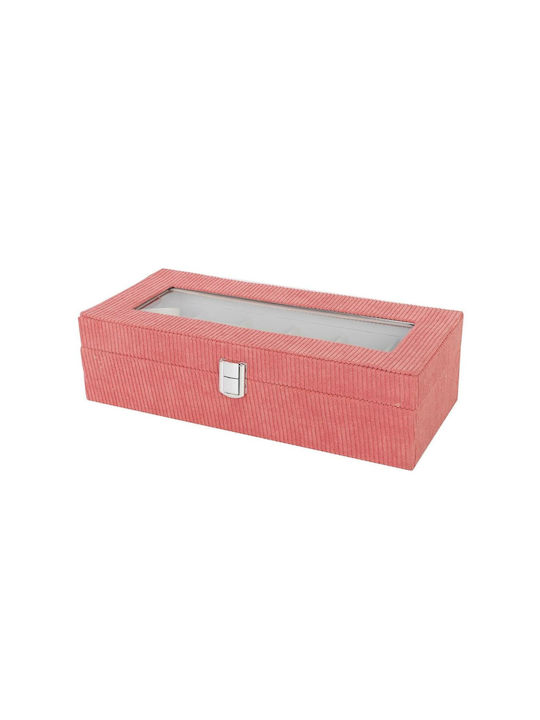 Versa Watch Box Red Polyester 13.5 X 9 X 30.5 Cm