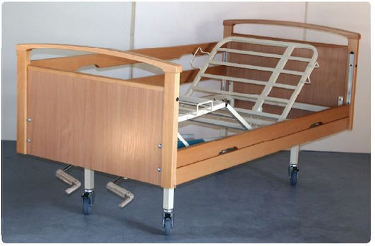 Orthokinisi Opus 6 Manual Electric Folding Hospital Bed with Wheels / Brakes / Posted on / Sidebar OPUS6-3