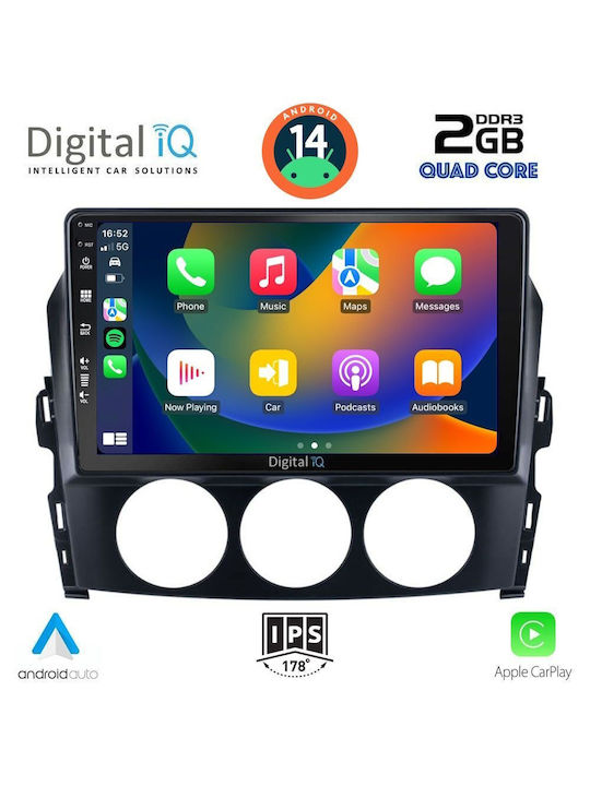 Digital IQ Автомобилна Аудио Система (Блутут/USB/AUX/WiFi/GPS/Apple-Carplay/Android-Auto) с Тъчскрийн 9"