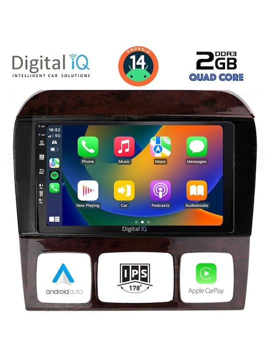 Digital IQ Car Audio System for Mercedes-Benz S Class 1998-2005 (Bluetooth/USB/AUX/WiFi/GPS/Apple-Carplay/Android-Auto) with Touch Screen 9"