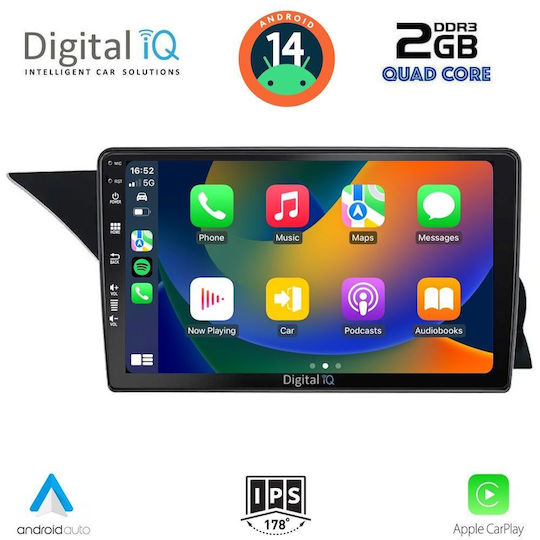 Digital IQ Автомобилна Аудио Система (Блутут/USB/AUX/WiFi/GPS/Apple-Carplay/Android-Auto) с Тъчскрийн 9"
