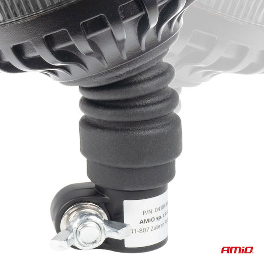 AMiO Φάρος Αυτοκινήτου LED 12 / 24V 11cm με Πορτοκαλί Φωτισμό