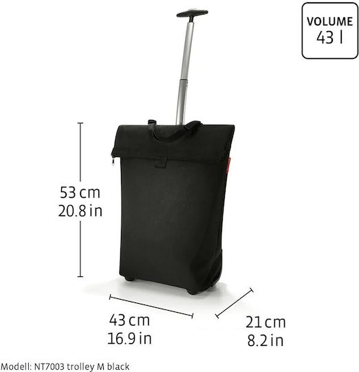 Stoff Einkaufswagen Braun 43x53x21cm