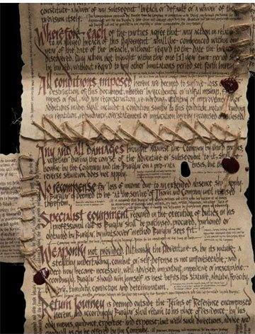 Hobbit Burglar Contract Bilbo Ini Replica '167x30cm'