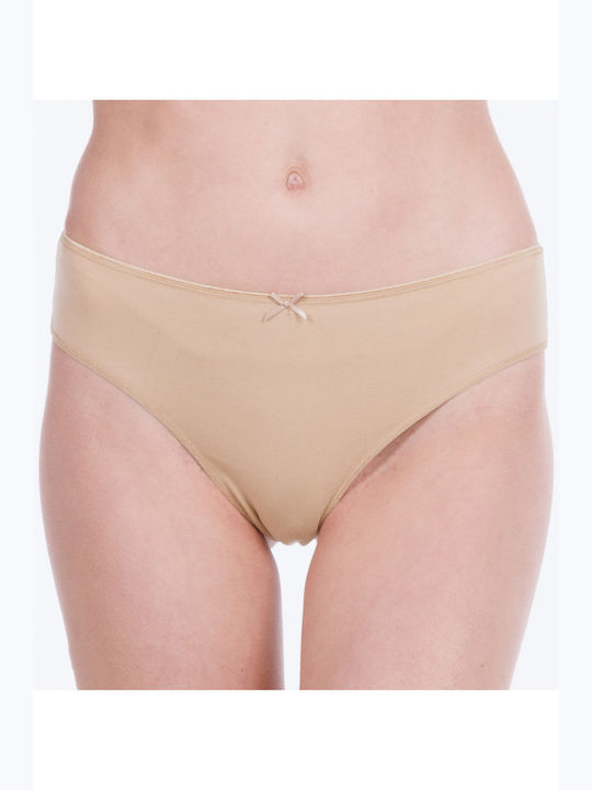 MEI Cotton High-waisted Women's Brazil Seamless Beige