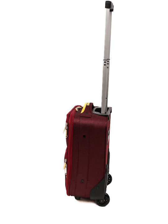 Lamonza Limon Koffer Reise Kabine Stoff Rot / Gelb mit 2 Räder Höhe 40cm