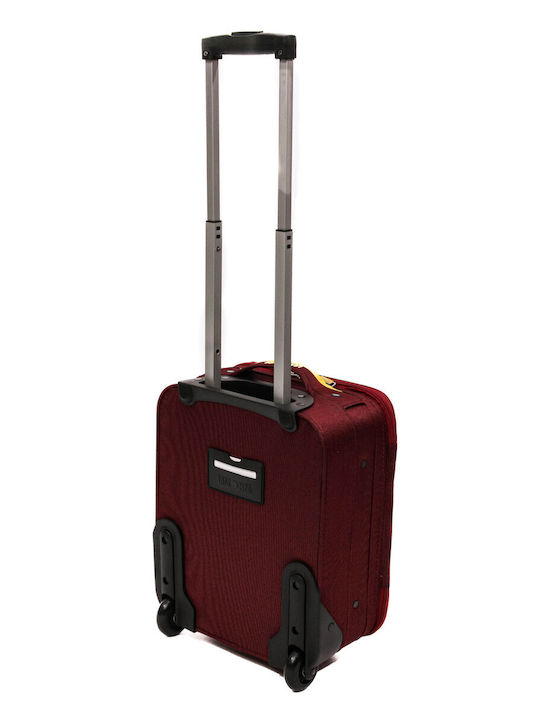 Lamonza Limon Koffer Reise Kabine Stoff Rot / Gelb mit 2 Räder Höhe 40cm