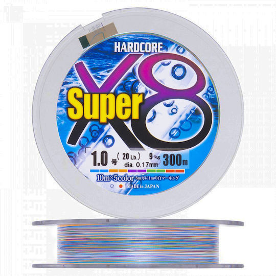 Duel Νήμα Hardcore Super X8 300m Πολύχρωμο #1.2 0.19mm 12kg