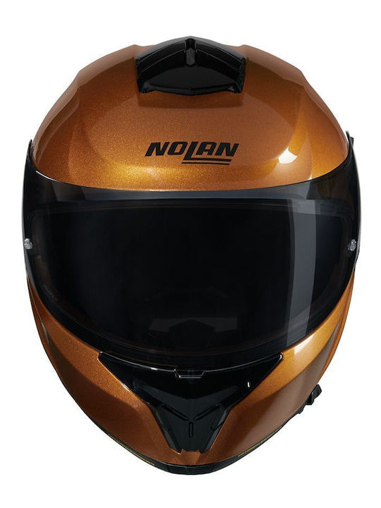 Nolan N80-8 Ochre/Black Motorcycle Helmet Full Face ECE 22.06 1520gr with Sunvisor