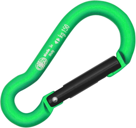 Kong Mini Pear 6mm Малък алуминиев карабинер Зелен Черен Зелен