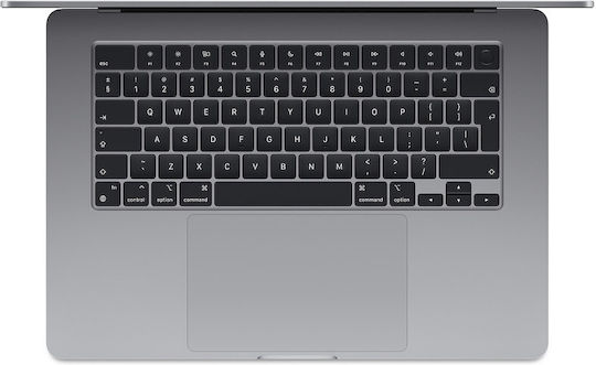 Apple MacBook Air 15" (2024) 15.3" Retina Display (M3-8-ядрен/24ГБ/512ГБ SSD) Космическо сиво (Международна английска клавиатура)