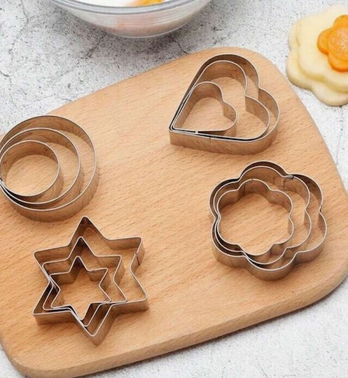 Set of 12 Stainless Steel Cookie Cutters Spices Bazaar