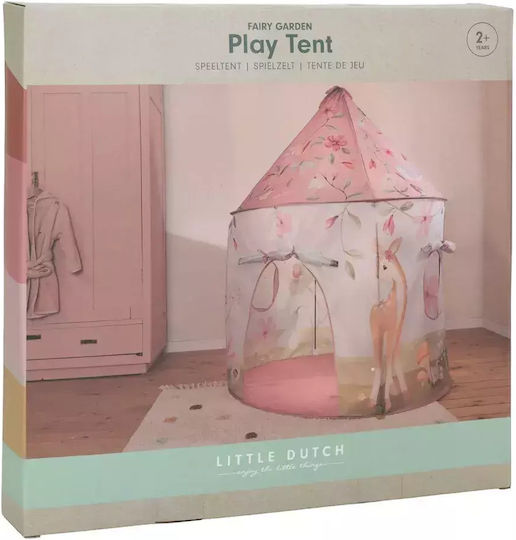 Little Dutch Kids Castle Play Tent Fairy Garden for 2+ years Pink