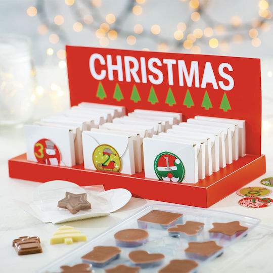 Decora Adventskalender Schokoladenfiguren Selbstgemacht Papier