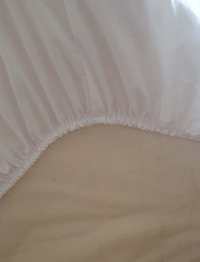 Протектор за матрак Crystalize Home 200×200+40см Водоустойчив Бял Хавлиен Кинг Размер Плат 160 нишки 60пам/40пол Еластичен Високо Качество