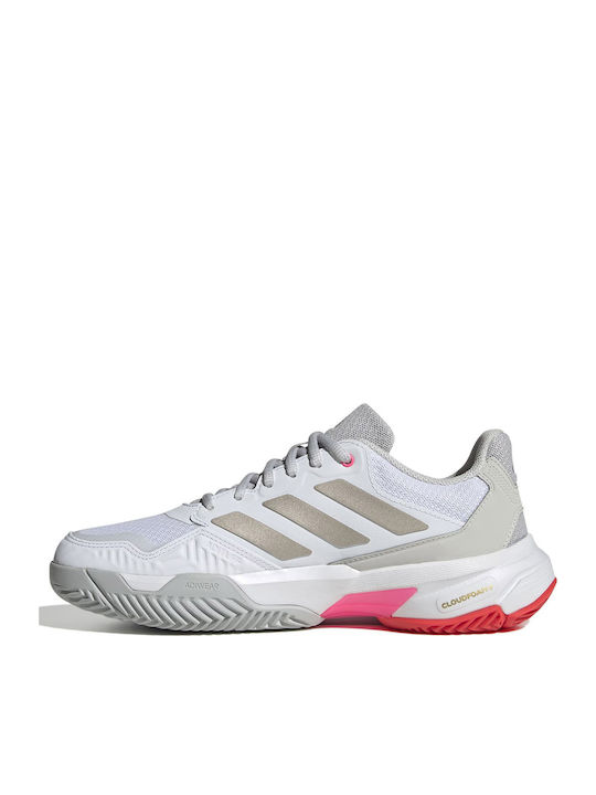 adidas Courtjam Control 3 Ftwr Γυναικεία Παπούτσια Τένις Λευκά