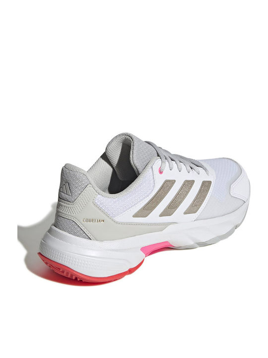 adidas Courtjam Control 3 Ftwr Γυναικεία Παπούτσια Τένις Λευκά