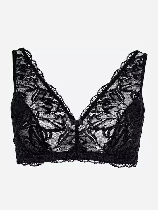 Bra without Padding without Underwire Black