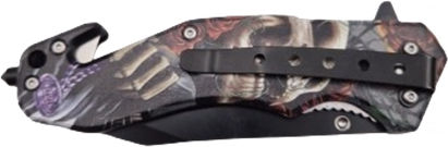 Mehrfarbiges Taschenmesser mit Scheide