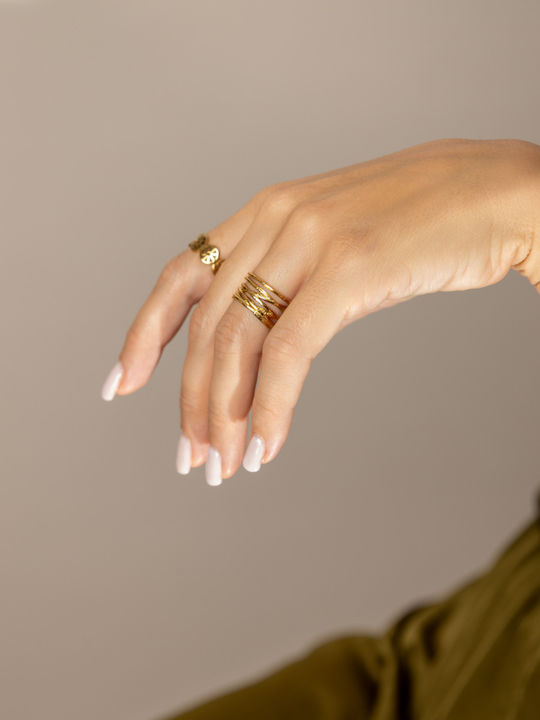 Chrysothemiss Ring made of Steel Gold Plated