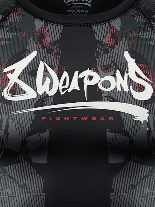 8 Weapons Herren Kurzärmlig T-Shirt 8300013-4-BKRE für Jiu-Jitsu Schwarz