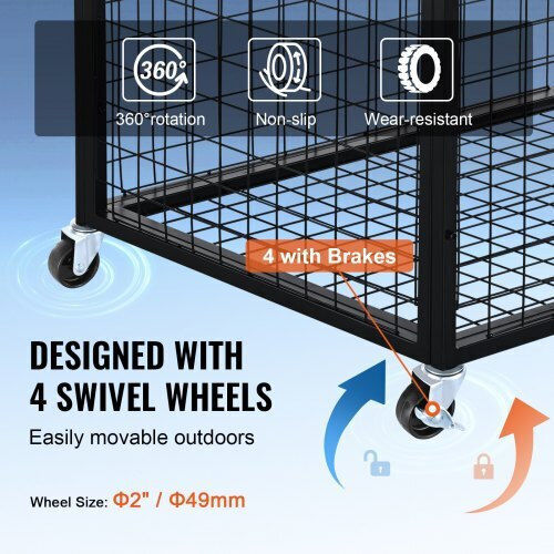 Lockable Ball Storage Cart Vevor Indoor Outdoor Space Ql363026yctjw44ktv0